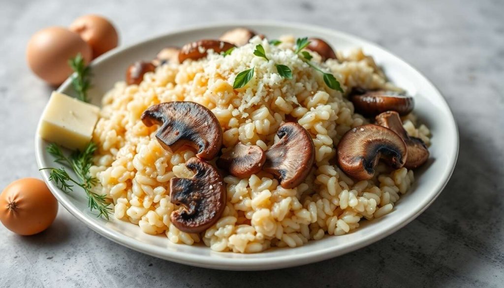 Risotto crémeux aux champignons sauvages et huile de truffe
