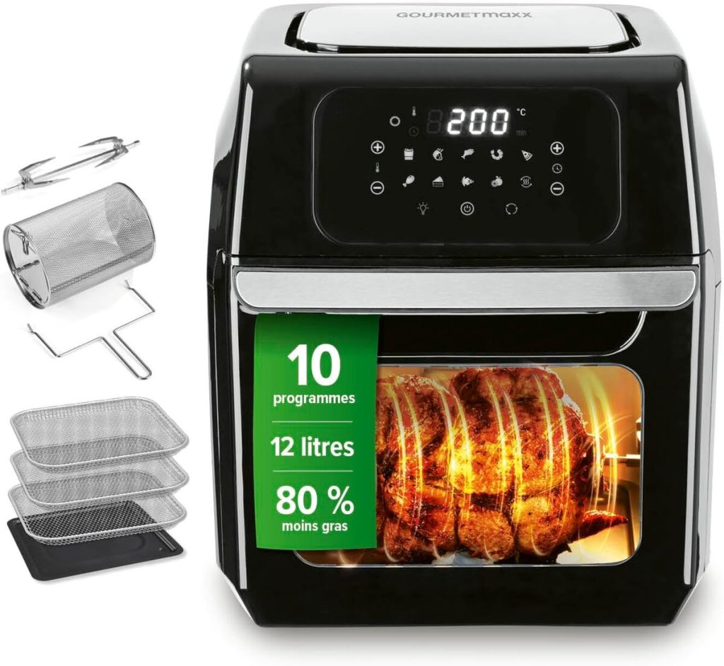 Test de la friteuse à air chaud numérique GOURMETmaxx 12 L : économie d'énergie et multifonctions