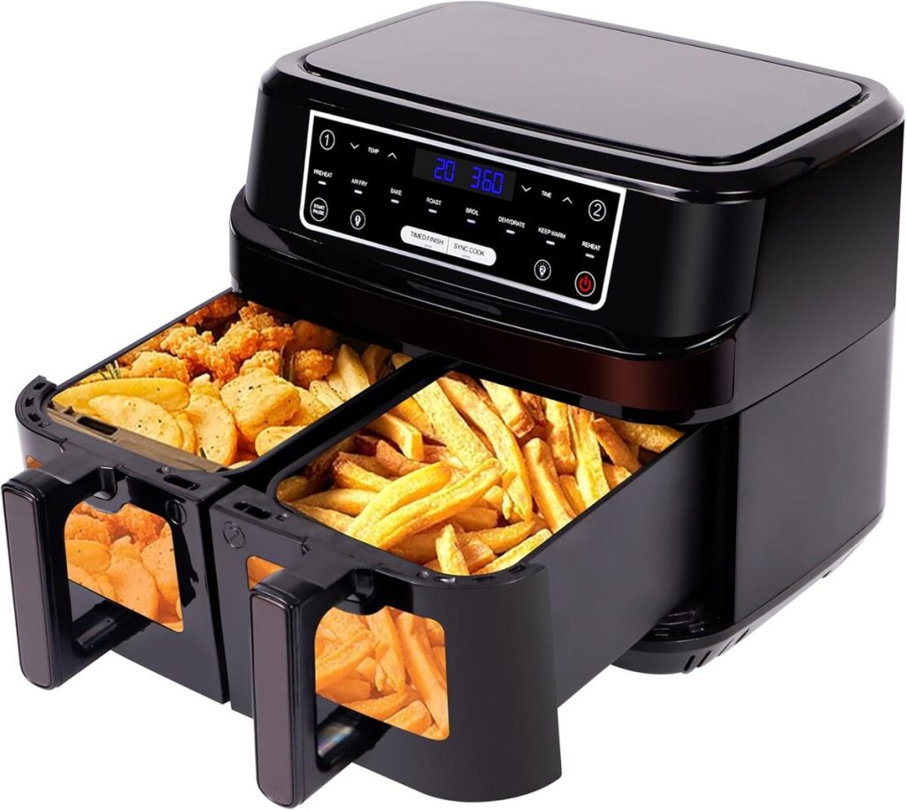 Test de la friteuse à air chaud XXL 10L double chambre