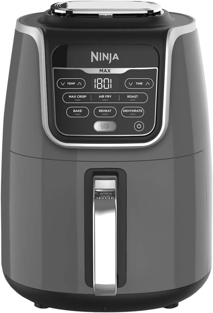Test de la ninja air fryer max AF160UK, capacité 5.2 litres, gris et noir