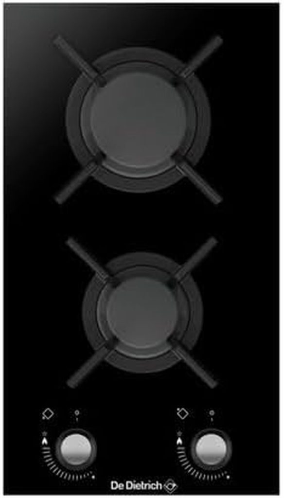 Test du domino gaz De Dietrich DPG3301B, 2 foyers en verre