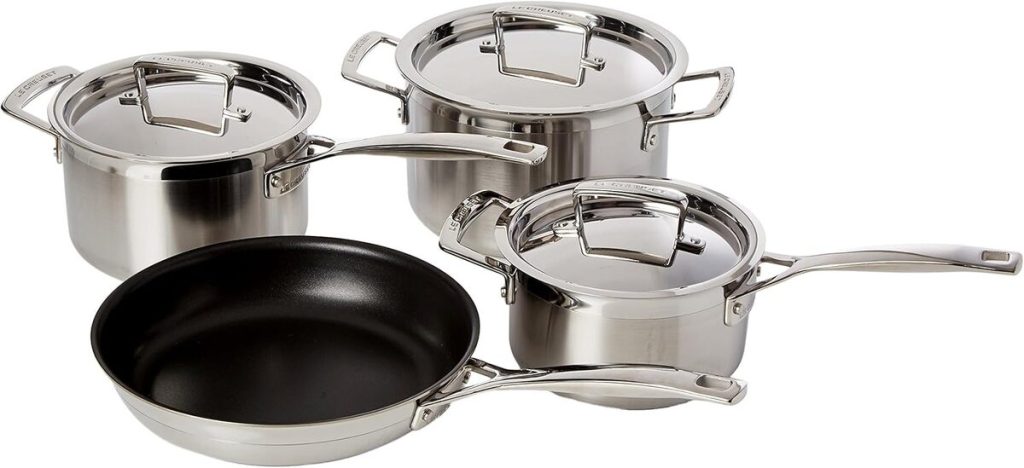 Test : set de 7 pièces inox 3-ply Le Creuset