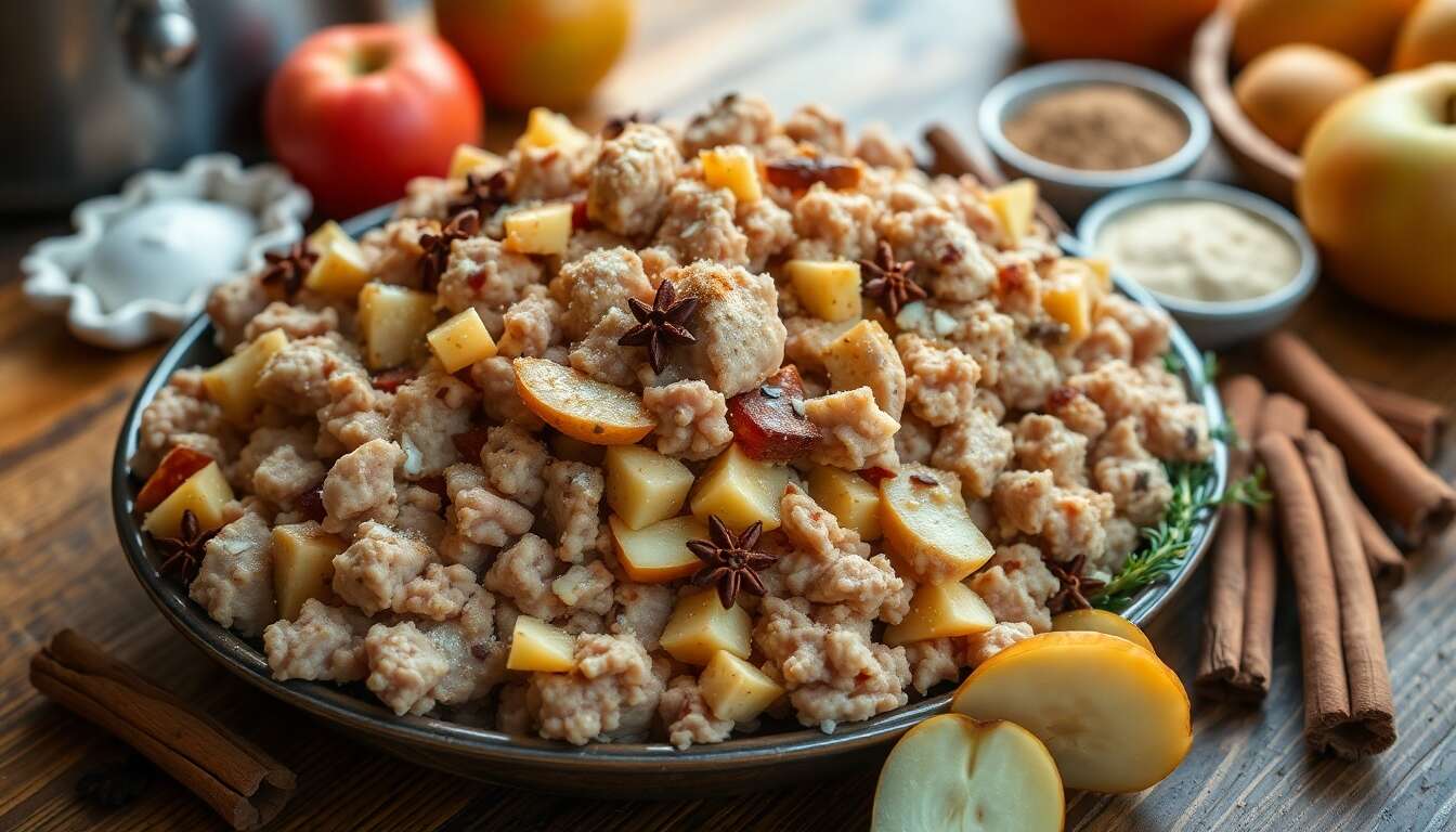 Farce au porc et pommes à la mijoteuse : une recette irrésistible