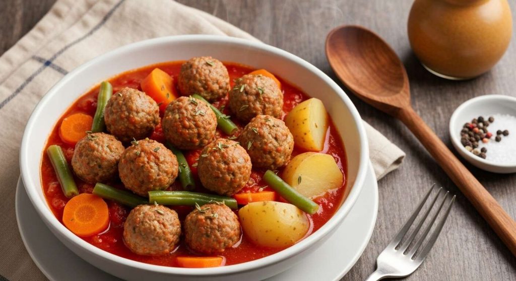 Légumes et boulettes de saucisse à la mijoteuse