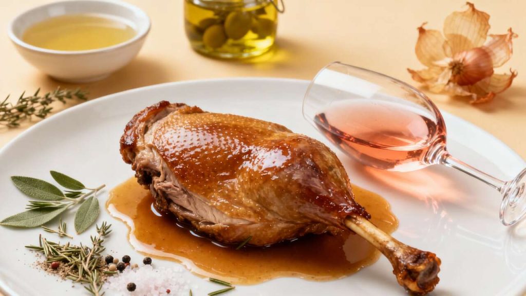 Canard braisé au vin rosé à la mijoteuse : recette savoureuse et facile
