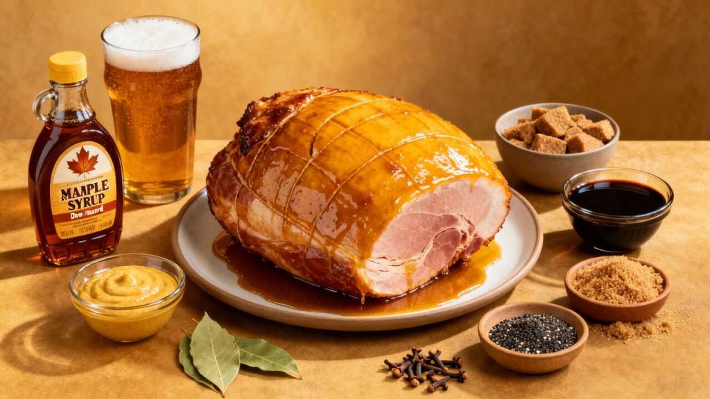 Recette : jambon à l'érable et à la bière à la mijoteuse
