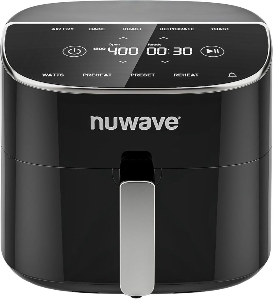 Test de la friteuse à air Nuwave Brio Plus : écran tactile et précision thermique
