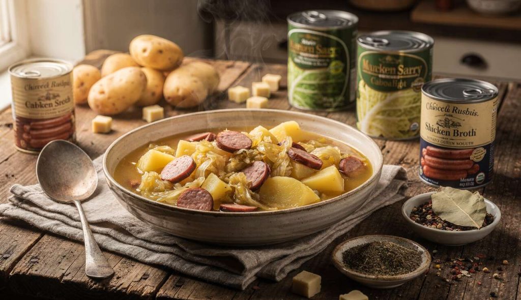 Potée de pommes de terre, chou et saucisse fumée à la mijoteuse : une recette savoureuse