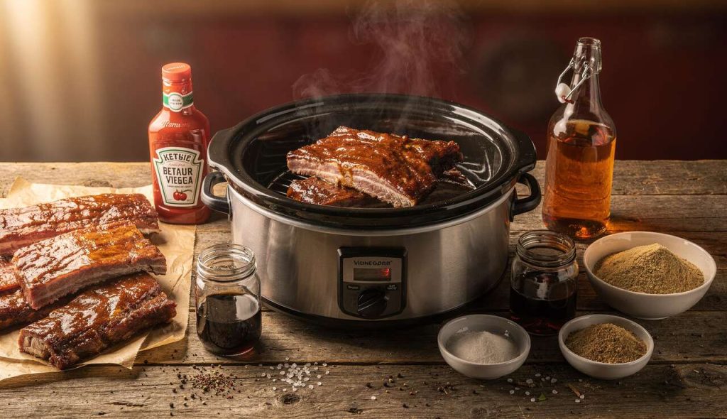 Spareribs mijotés : recette aigre-douce à la mijoteuse