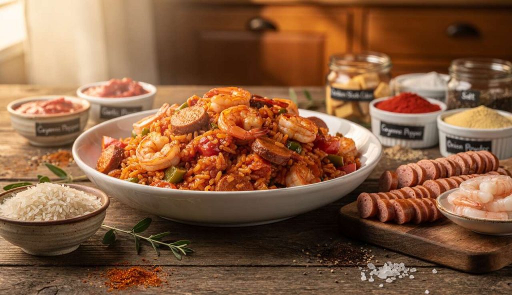 Jambalaya à la mijoteuse : recette savoureuse et facile