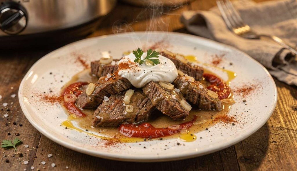 Boeuf Stroganov en Mijoteuse : recette Savoureuse et Facile