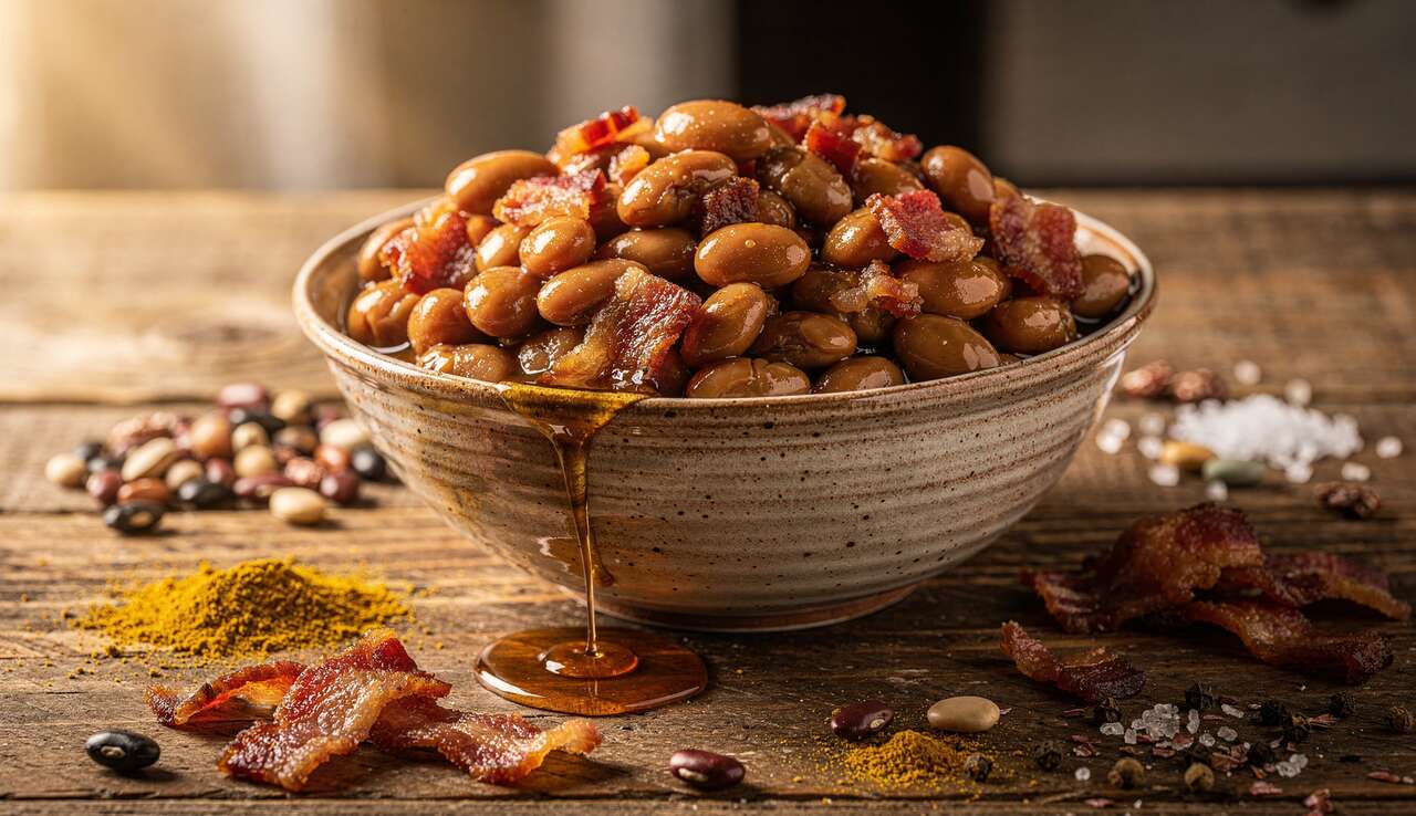 Fèves au lard au sirop d'érable à la mijoteuse