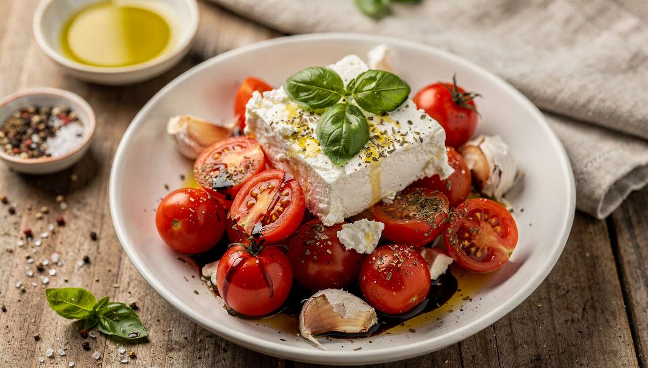 Tomates cerises à la feta et au basilic : recette facile et savoureuse