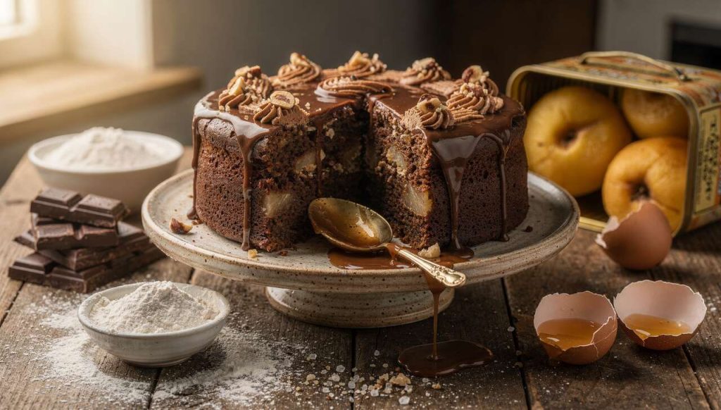 Cake chocolat, noisettes et poires : la recette gourmande