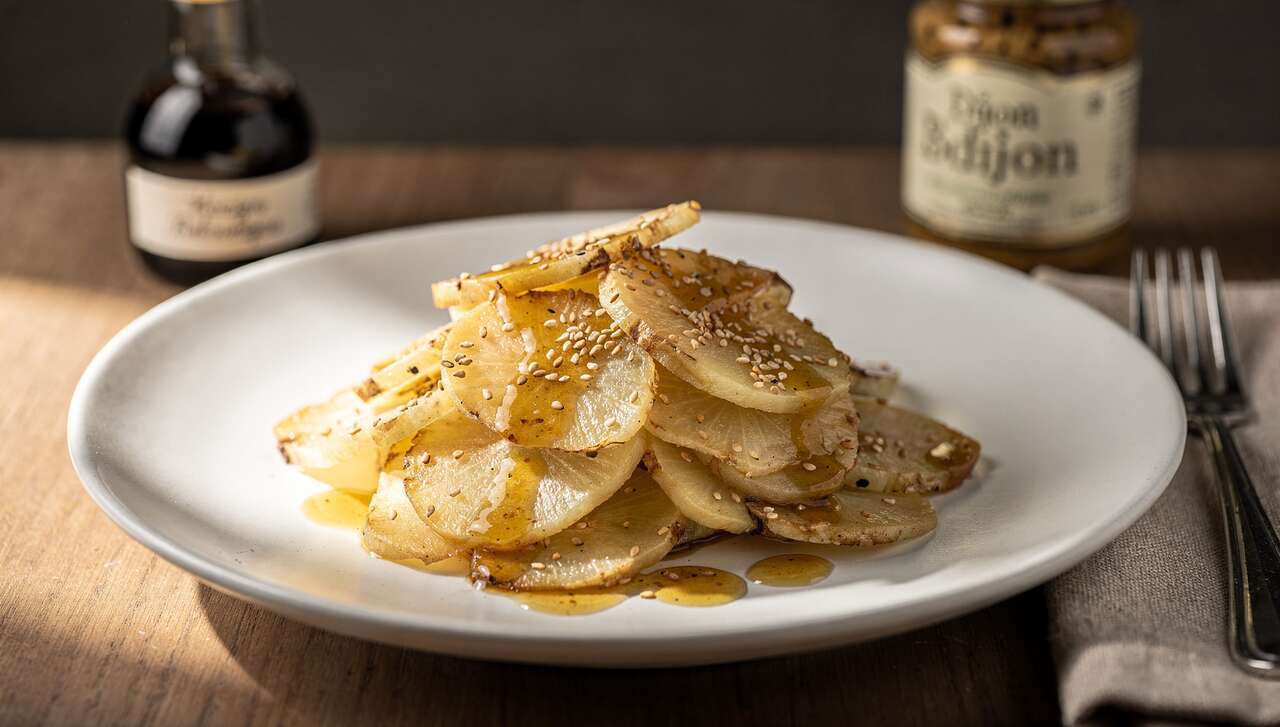 Salade de Topinambours : vinaigrette à la Noisette