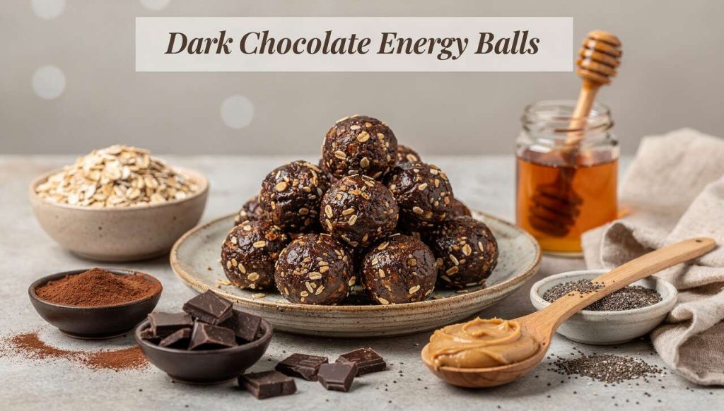 Recette de boules énergie au chocolat noir