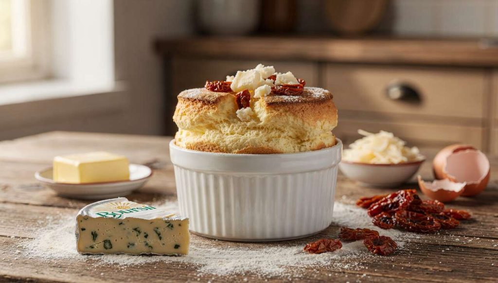 Soufflés au Boursin et Tomates : recette gourmande