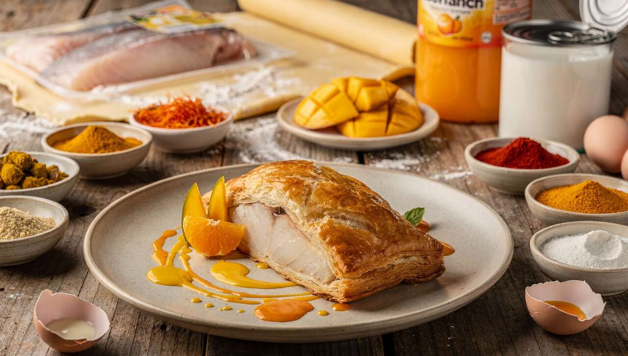 Poisson en croûte : recette exotique mangue-orange