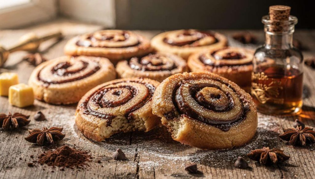 Sablés escargots chocolat anis : recette gourmande