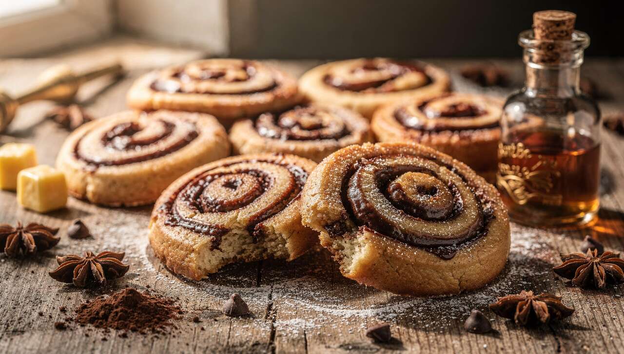 Sablés escargots chocolat anis : recette gourmande