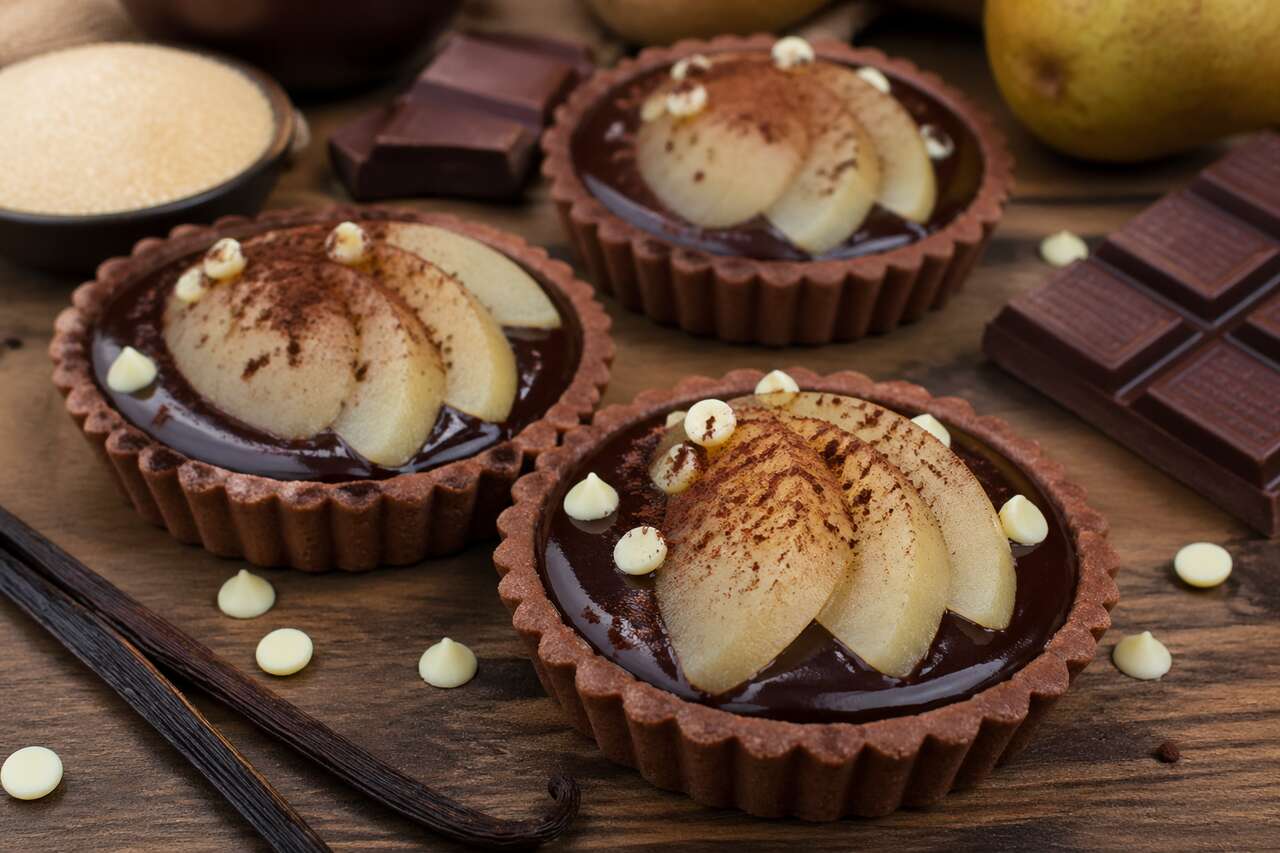 Tartelettes chocolat poires : délicieuse recette facile et gourmande