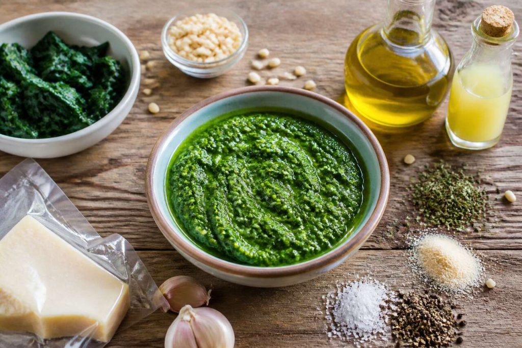 Recette de pesto aux épinards et coriandre