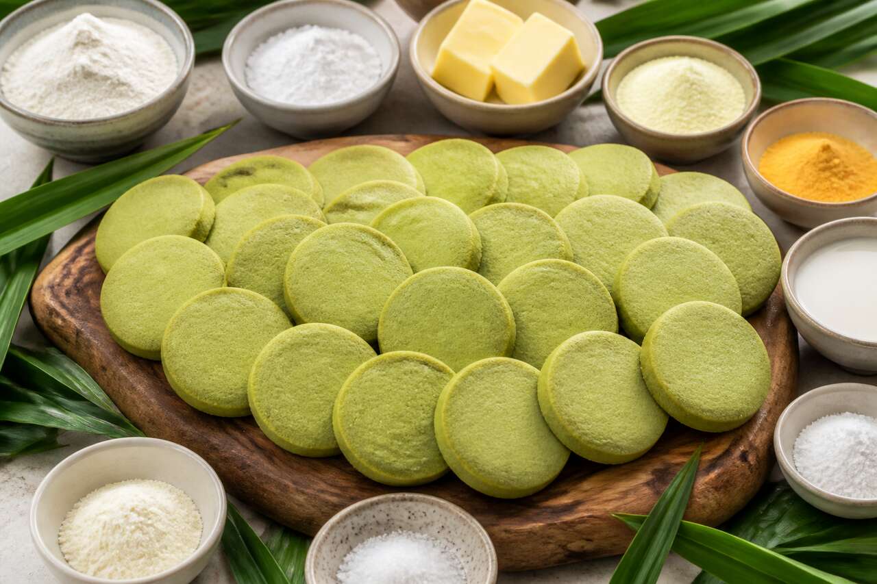 Sablés au pandan : recette gourmande et exotique
