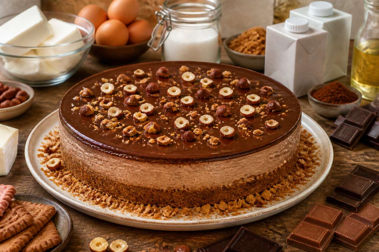 Cheesecake chocolat praliné : recette gourmande de Nawel