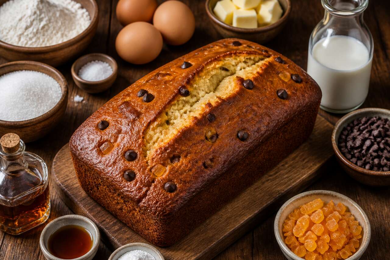 Cake aux pépites de chocolat et oranges confites : recette facile et gourmande