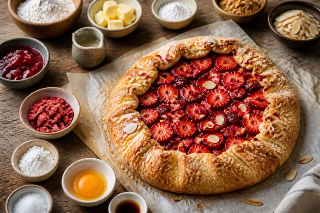 Recette de tarte rustique aux fraises