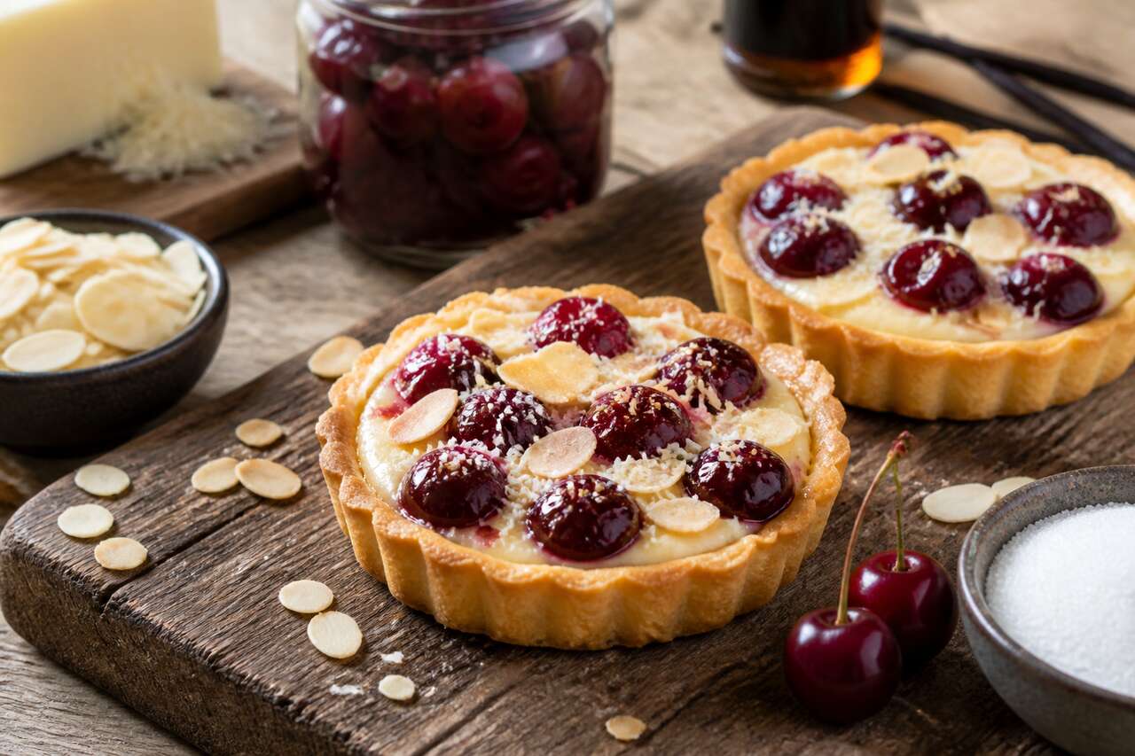 Tartelettes aux cerises et Ossau-Iraty : recette gourmande