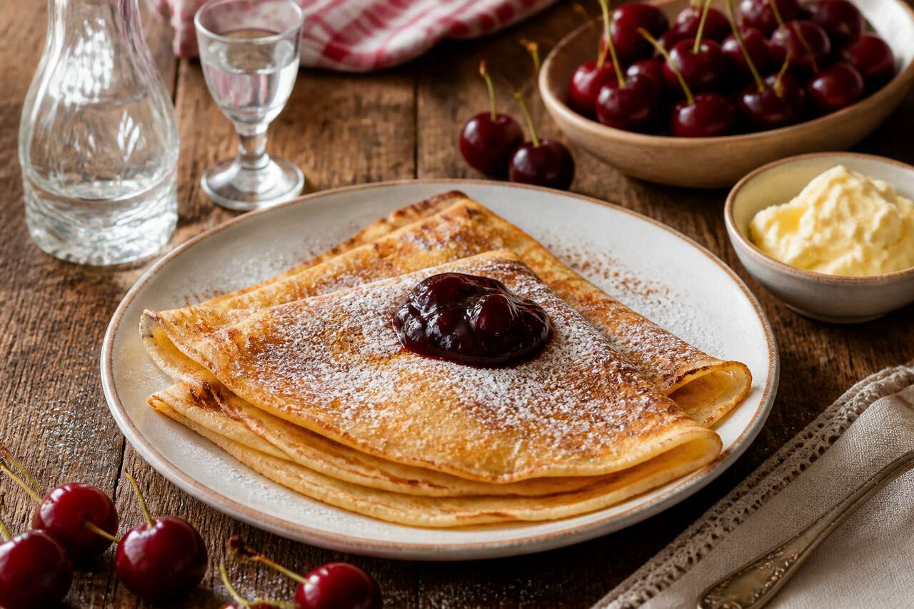 Recette des crêpes alsaciennes aux cerises