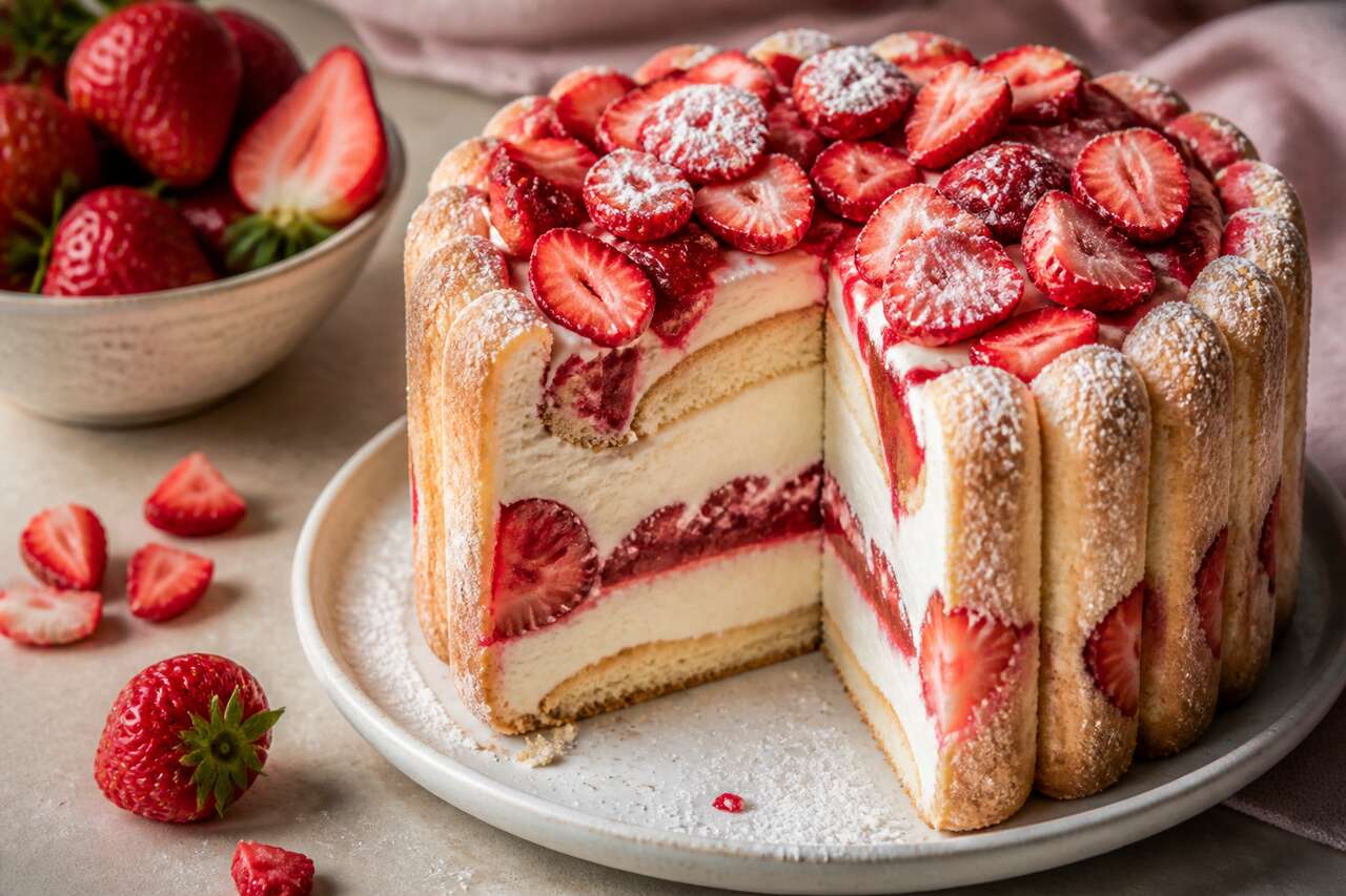 Recette de charlotte aux fraises facile et gourmande