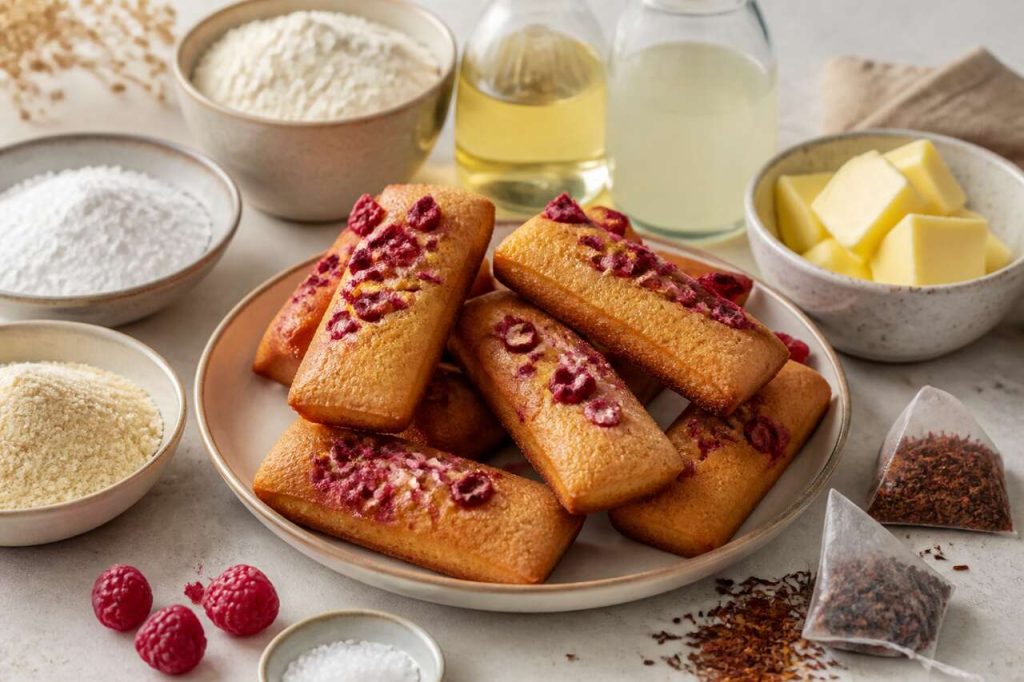 Recette de financiers aux framboises et rooibos
