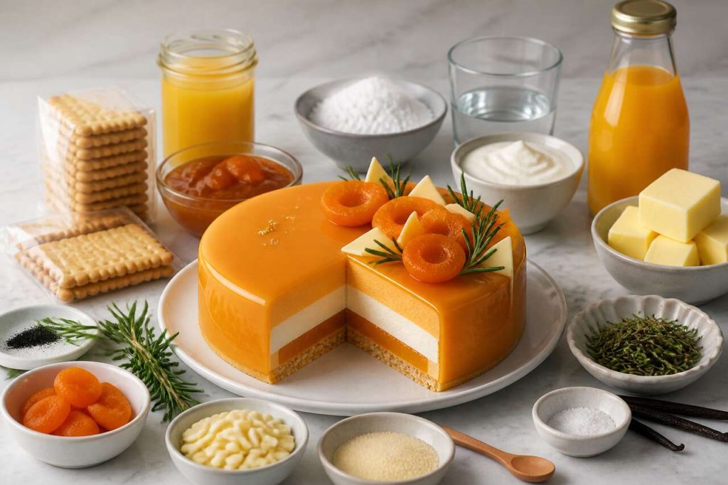 Recette d'entremets abricot et romarin