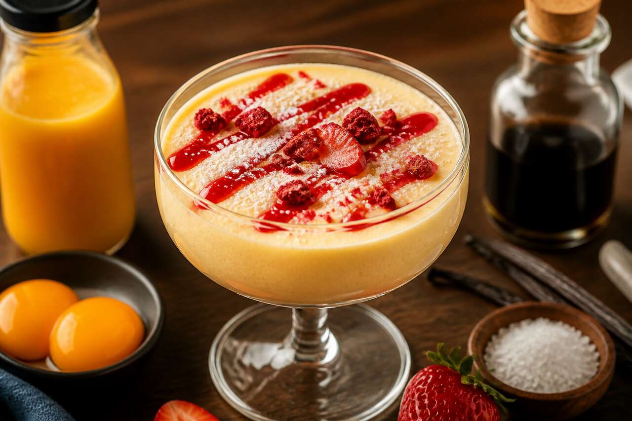 Recette de sabayon aux fraises