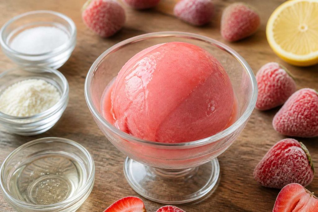 Recette de sorbet à la fraise maison