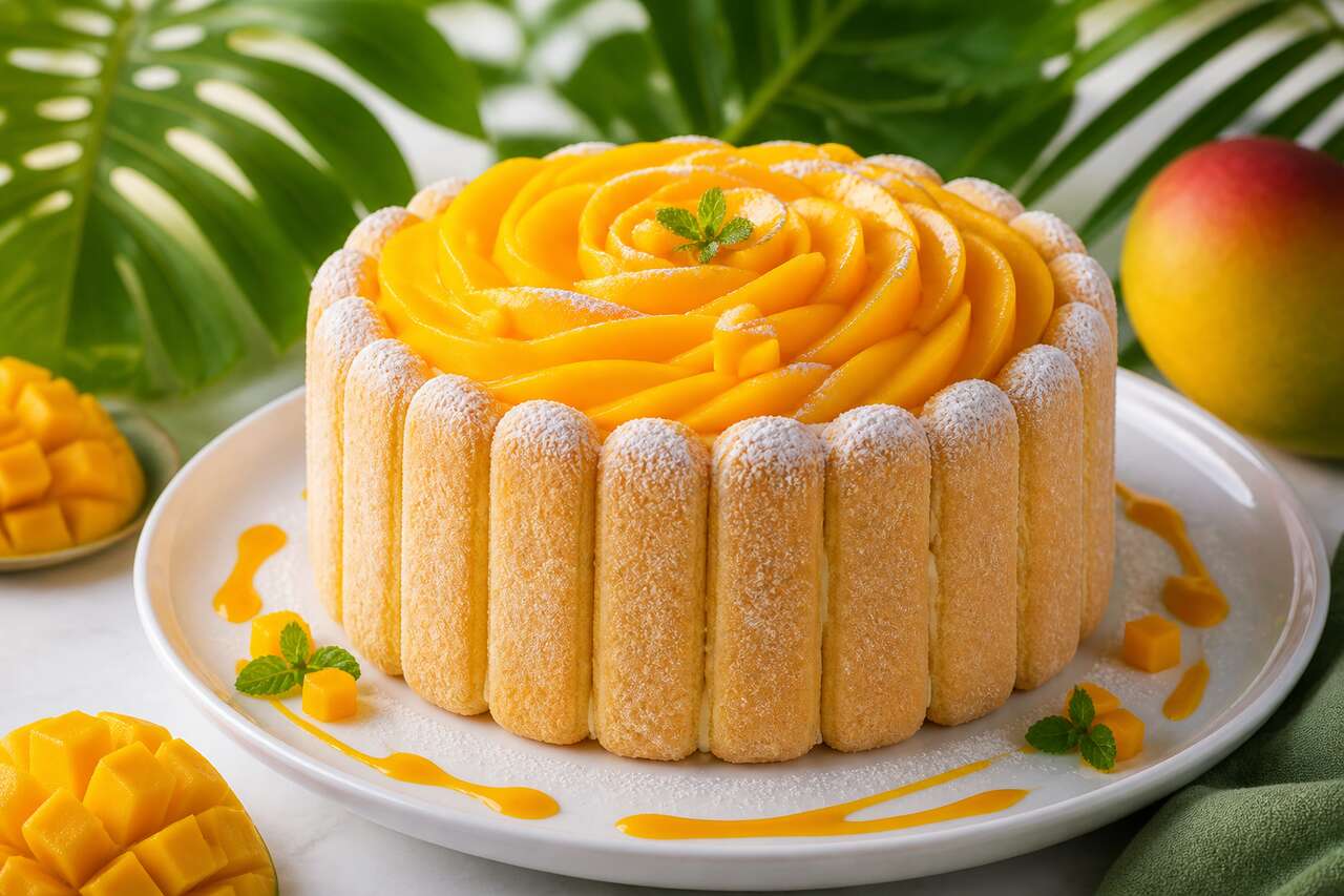 Recette de charlotte vanille mangue