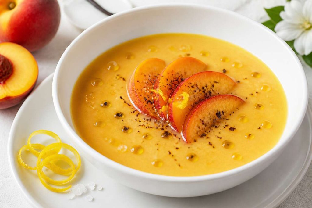 Velouté de pêches à la réglisse : recette gourmande