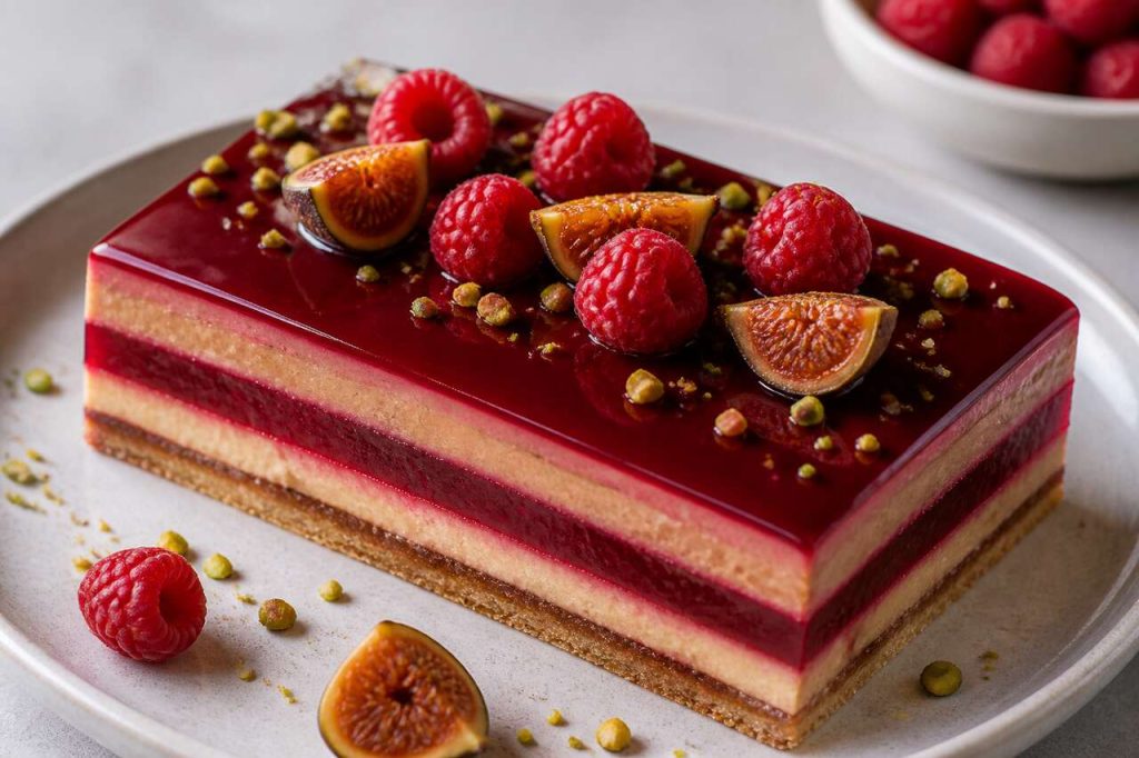 Recette d'entremets aux figues et framboises