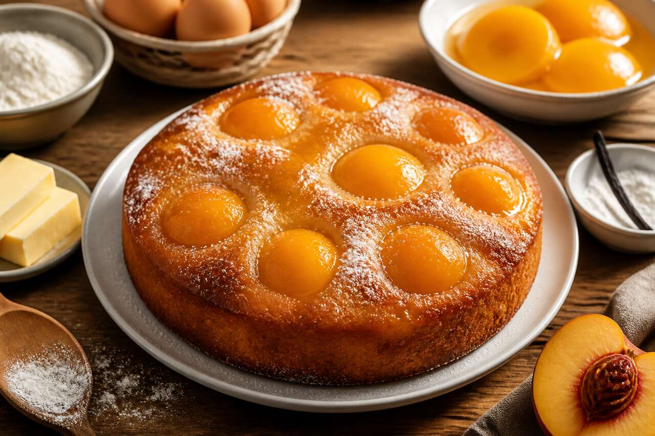 Recette du moelleux aux pêches fondant et facile