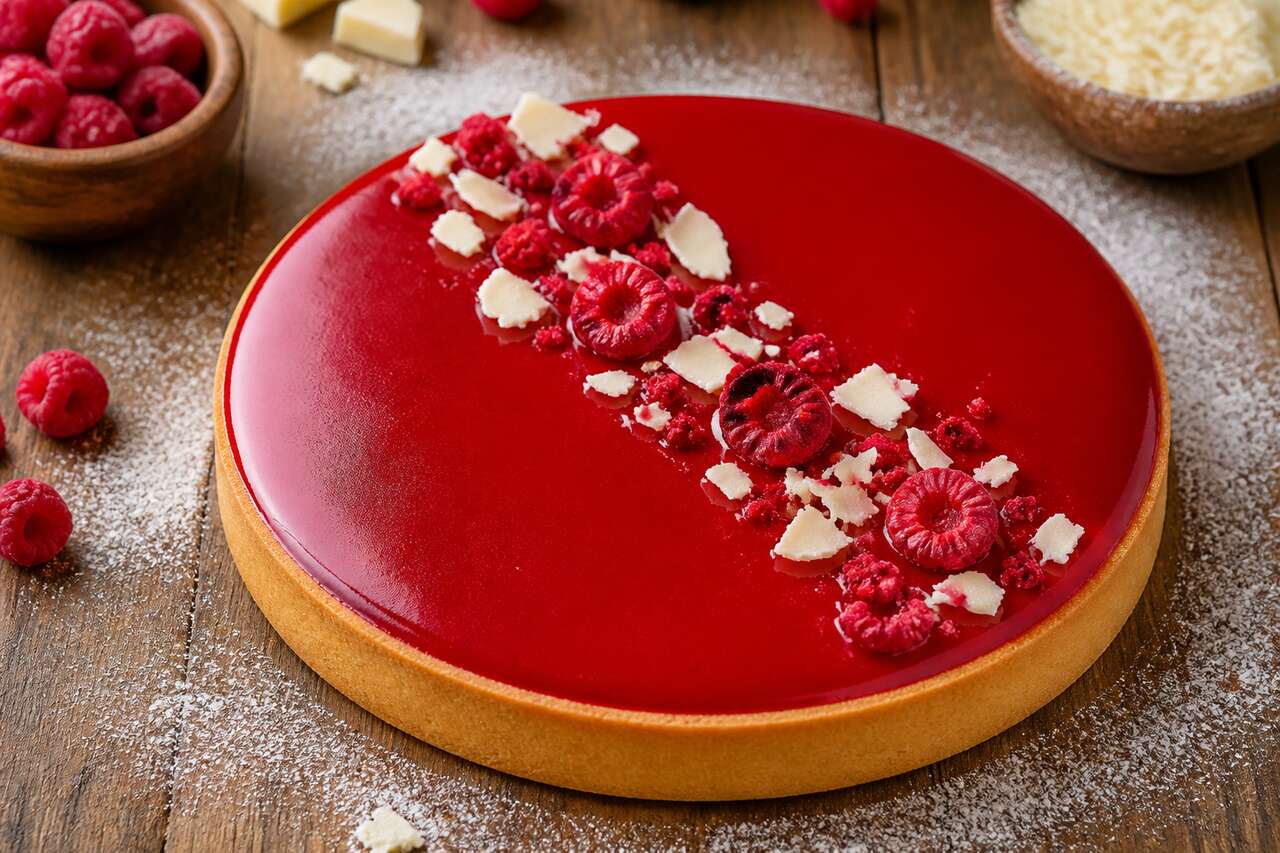 Recette de la tarte framboise de Christophe Adam