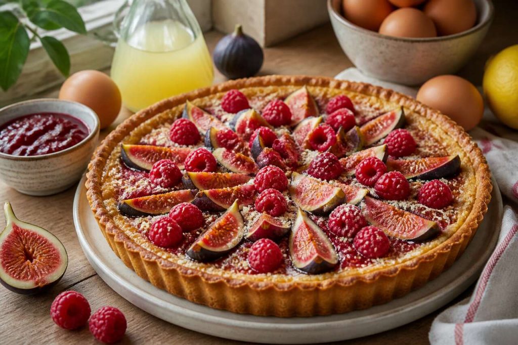 Recette de tarte aux figues et framboises
