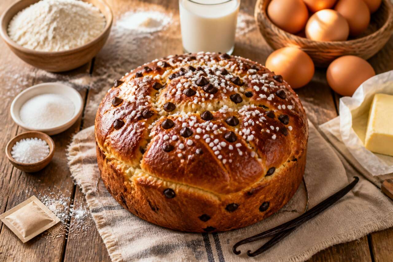 Recette de brioche aux pépites de chocolat moelleuse et gourmande