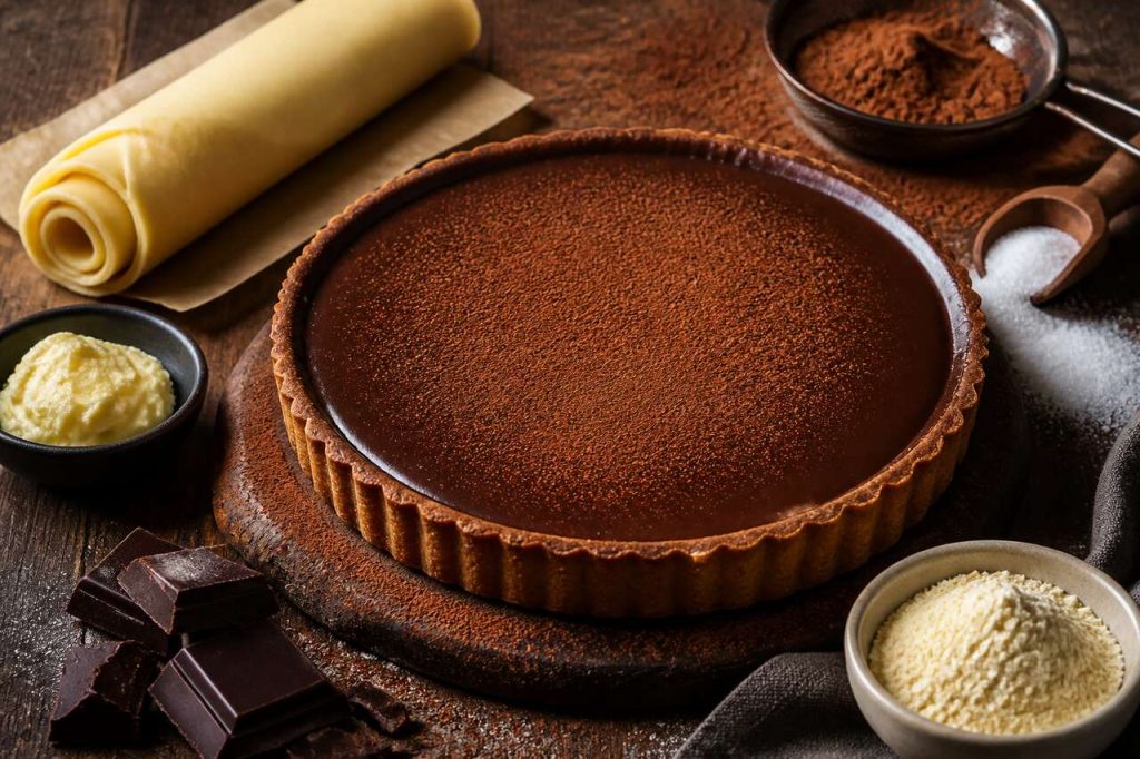 Recette de tarte au chocolat fondante et gourmande