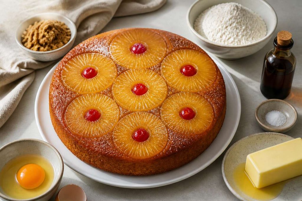 Recette du gâteau renversé à l'ananas