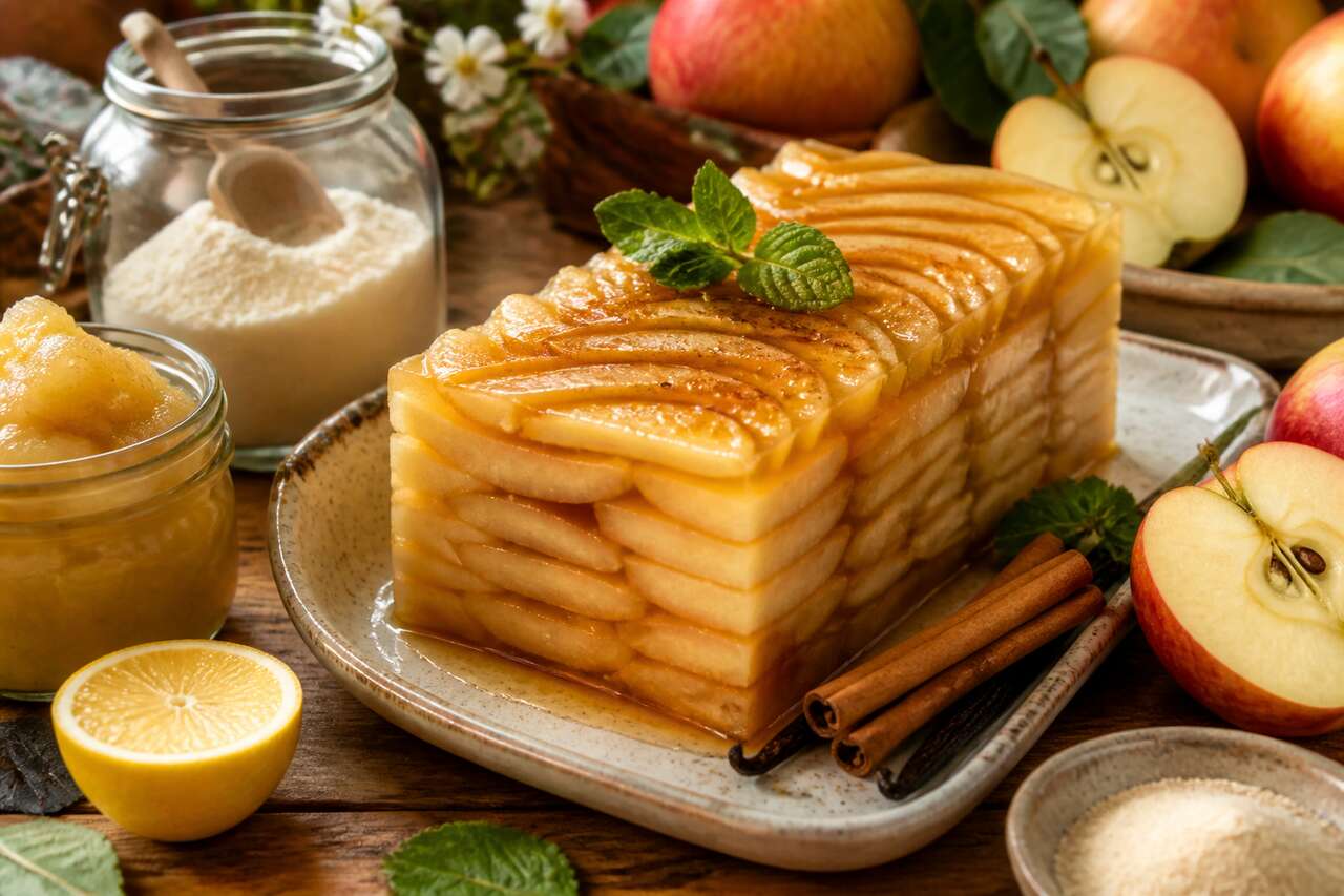 Terrine de pommes sans œuf et sans gluten