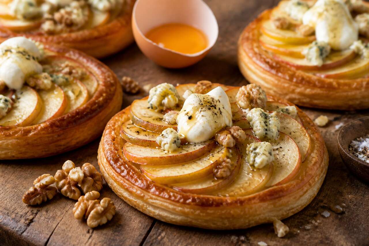 Tartelettes au gorgonzola et pommes : une alliance gourmande