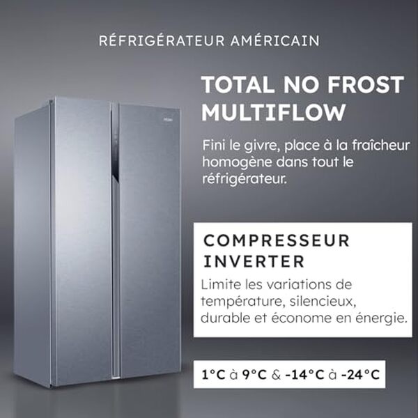 Découvrez notre test complet du réfrigérateur américain Haier HSR3918ENPG : design inox, performance énergétique et capacité impressionnante pour une cuisine moderne.