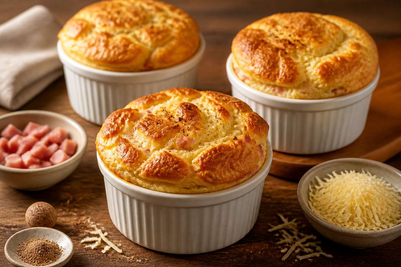 Soufflés au jambon : recette facile et savoureuse